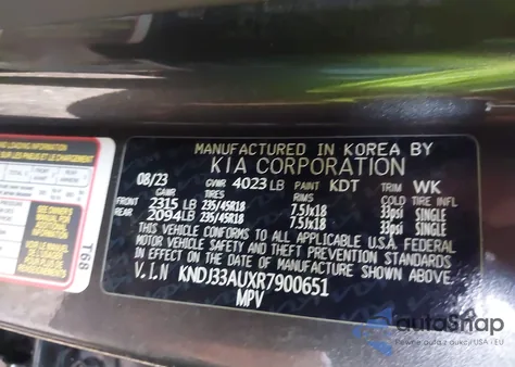 2024 Kia Soul Ex from USA, damaged, VIN KNDJ33AUXR7900651